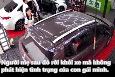 Mẹ bất cẩn khiến con gái gặp tai nạn nguy hiểm đến tính mạng