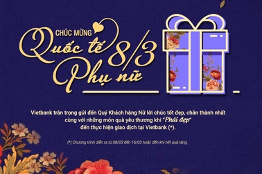 Vietbank gửi lời chúc mừng cùng món quà yêu thương đến phái đẹp trong ngày 8/3