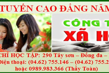 Xét tuyển Ngành Công tác Xã hội hệ Cao đẳng chính quy năm 2015