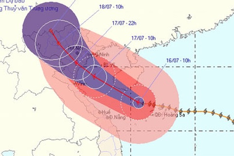 Bão Conson lại điều chỉnh hướng càn quét