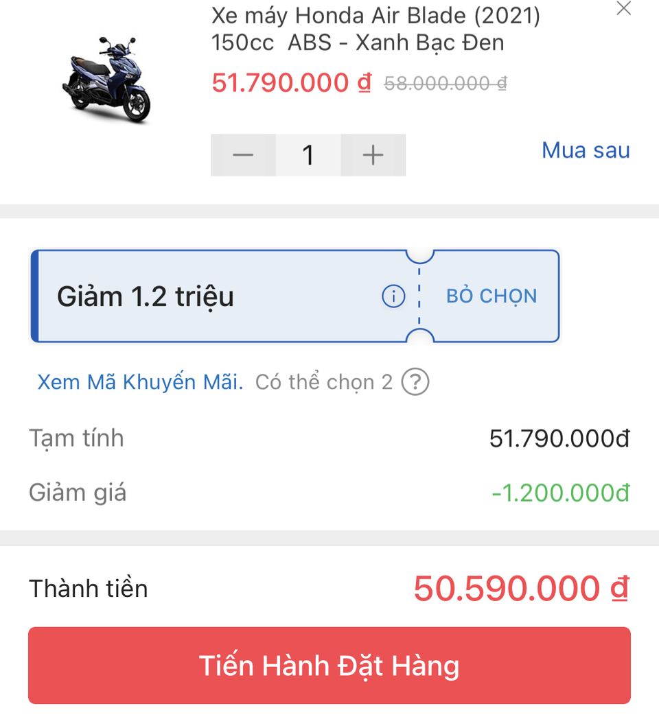 Đẩy doanh số Tết, Honda Air Blade bán dưới giá đề xuất gần 5 triệu đồng - 2 Đẩy doanh số Tết, Honda Air Blade bán dưới giá đề xuất gần 5 triệu đồng - 2