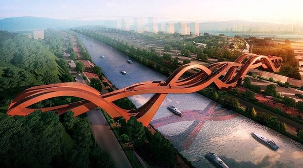 Cây cầu đỏ rực xoắn vặn kỳ lạ - 5 Cây cầu đỏ rực xoắn vặn kỳ lạ - 5
