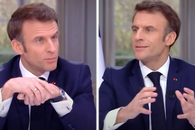 Cử chỉ gây chú ý của Tổng thống Pháp trên sóng truyền hình