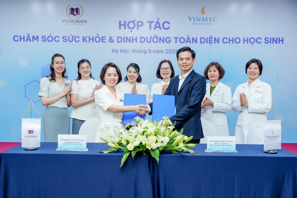 Vinschool និង Vinmec សហការគ្នាដើម្បីកែលម្អស្តង់ដារថែទាំសុខភាពមត្តេយ្យសិក្សា - ១ Vinschool và Vinmec hợp tác nâng chuẩn chăm sóc sức khỏe mầm non - 1