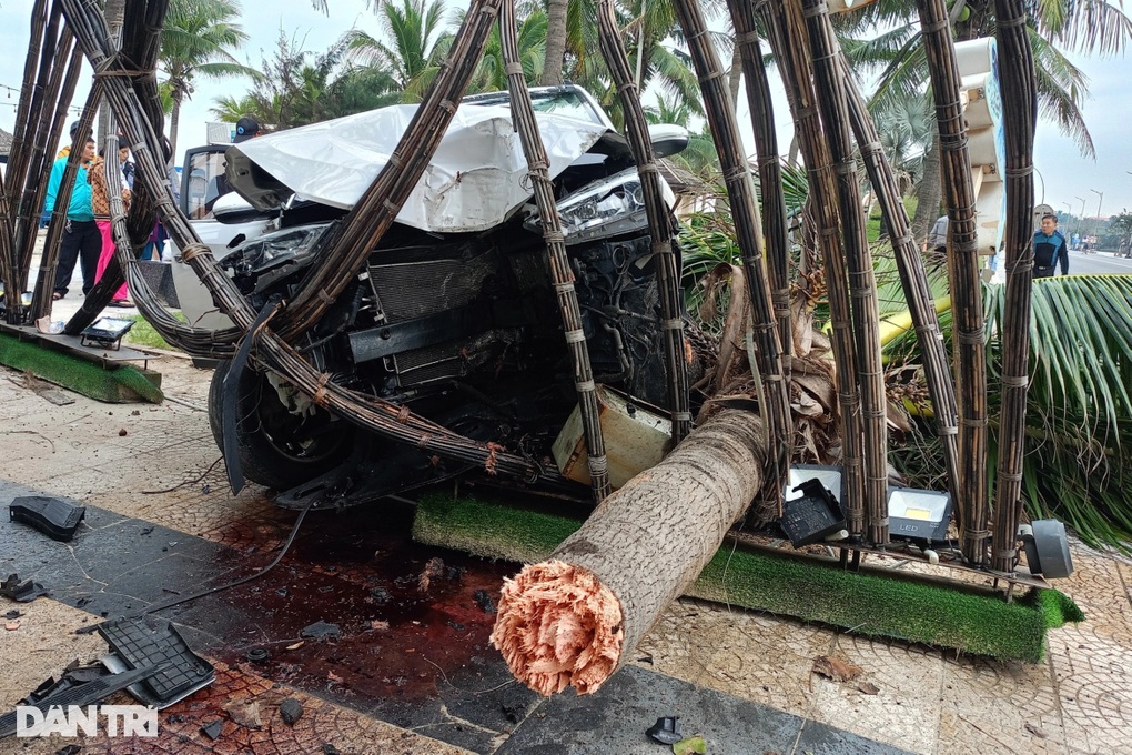 Nữ tài xế lao ô tô vào cổng đường hoa để tránh gây tai nạn cho người khác - 1 Nữ tài xế lao ô tô vào cổng đường hoa để tránh gây tai nạn cho người khác - 1