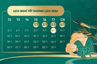 Chính thức nghỉ Tết Dương lịch 2026 kéo dài 4 ngày