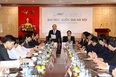 Thủ tướng: ĐH Quốc gia HN cần tiên phong trong xây dựng quốc gia khởi nghiệp