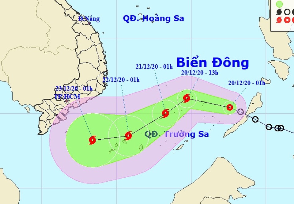 Áp thấp nhiệt đới vào Biển Đông, có thể mạnh lên thành bão số 14 - 1 Áp thấp nhiệt đới vào Biển Đông, có thể mạnh lên thành bão số 14 - 1