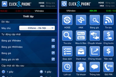 Phần mềm chơi chứng khoán trên iPhone