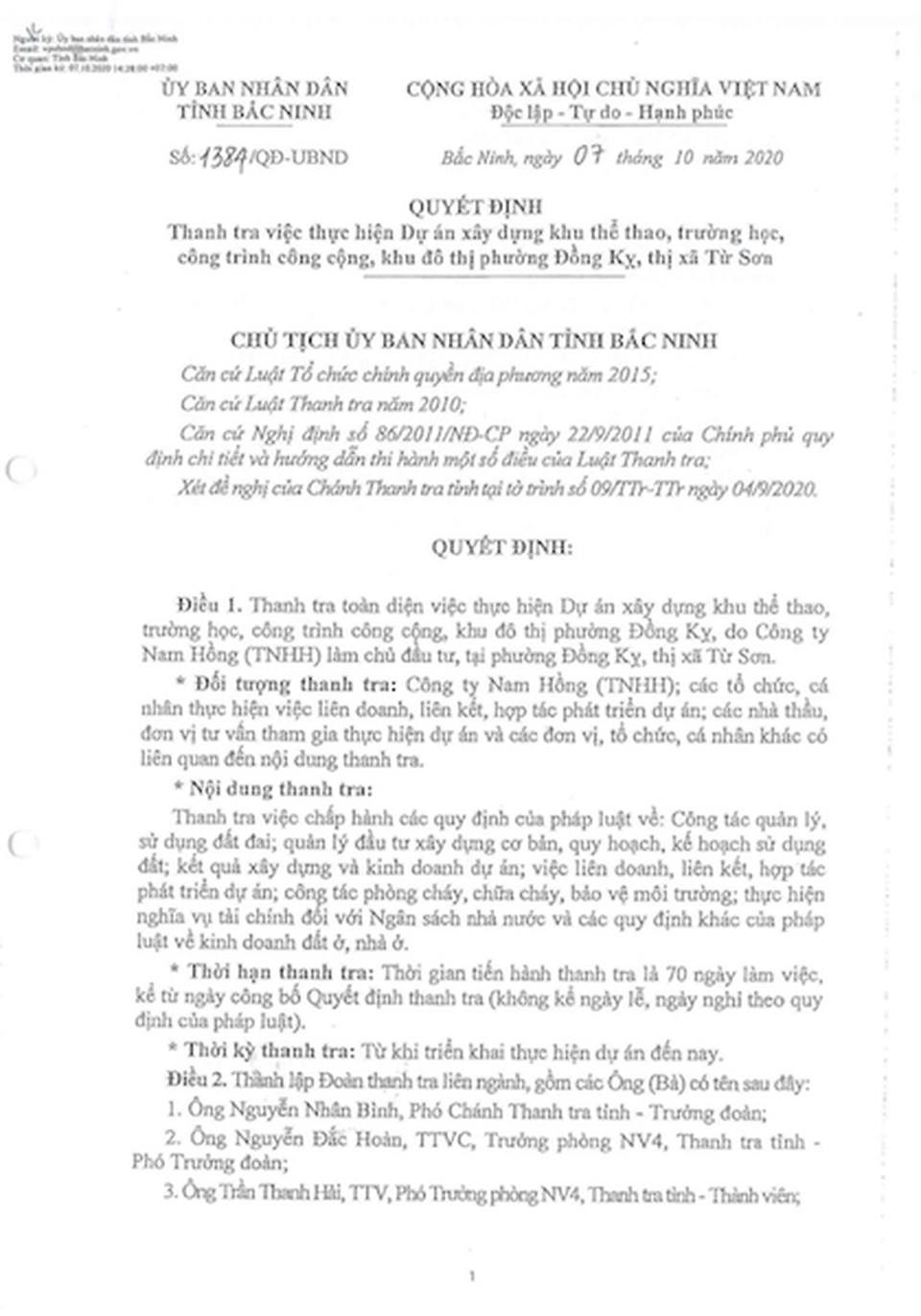 Thanh tra toàn diện dự án bị khách hàng ròng rã tố cáo lừa đảo tại Bắc Ninh - 1 Thanh tra toàn diện dự án bị khách hàng ròng rã tố cáo lừa đảo tại Bắc Ninh - 1