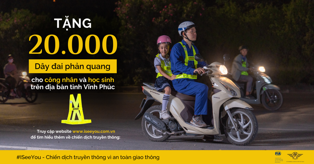 AA Vietnam trao tặng 20.000 dây đai phản quang trong chiến dịch an toàn giao thông #ISeeYou - 2 AA Vietnam trao tặng 20.000 dây đai phản quang trong chiến dịch an toàn giao thông #ISeeYou - 2