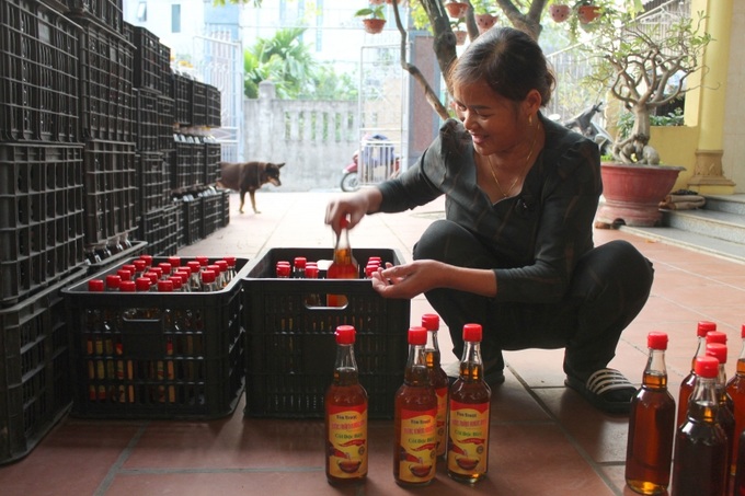 Cơ sở làm nước mắm truyền thống của gia đình bà Lê Thị Hảo (65 tuổi, thôn Bắc Sơn).