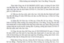 Cần Thơ xuất hiện văn bản giả mạo cho HS, SV nghỉ học đến hết tháng 3