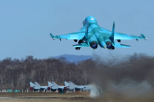 Tiêm kích Su-34 Nga ném bom, phá hủy căn cứ của lính đánh thuê ở Kharkov