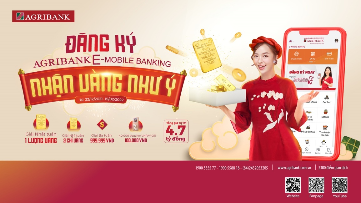 Tặng 100.000 đồng và cơ hội trúng vàng cho khách hàng khi mở tài khoản Agribank - 2 Tặng 100.000 đồng và cơ hội trúng vàng cho khách hàng khi mở tài khoản Agribank - 2