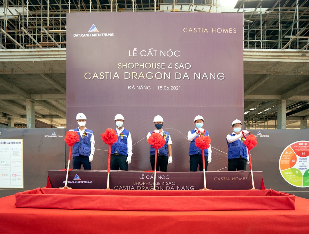 Đất Xanh Miền Trung cất nóc Castia Dragon vượt tiến độ - 1 Đất Xanh Miền Trung cất nóc Castia Dragon vượt tiến độ - 1