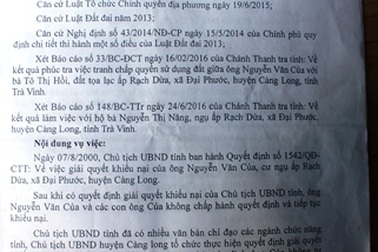 UBND tỉnh Trà Vinh chính thức thu hồi quyết định của chính mình!