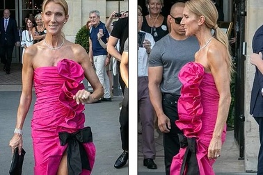 Celine Dion sành điệu đi xem thời trang