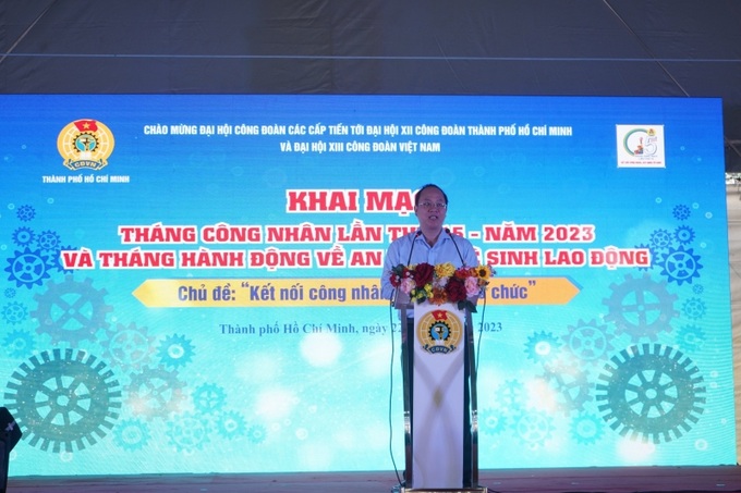 Ông Nguyễn Hồ Hải, Phó Bí thư Thành ủy TP.HCM phát biểu tại chương trình.