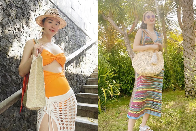Minh Hằng vẫn diện váy áo cắt xẻ gợi cảm trong suốt thai kỳ - 4 Minh Hằng vẫn diện váy áo cắt xẻ gợi cảm trong suốt thai kỳ - 4