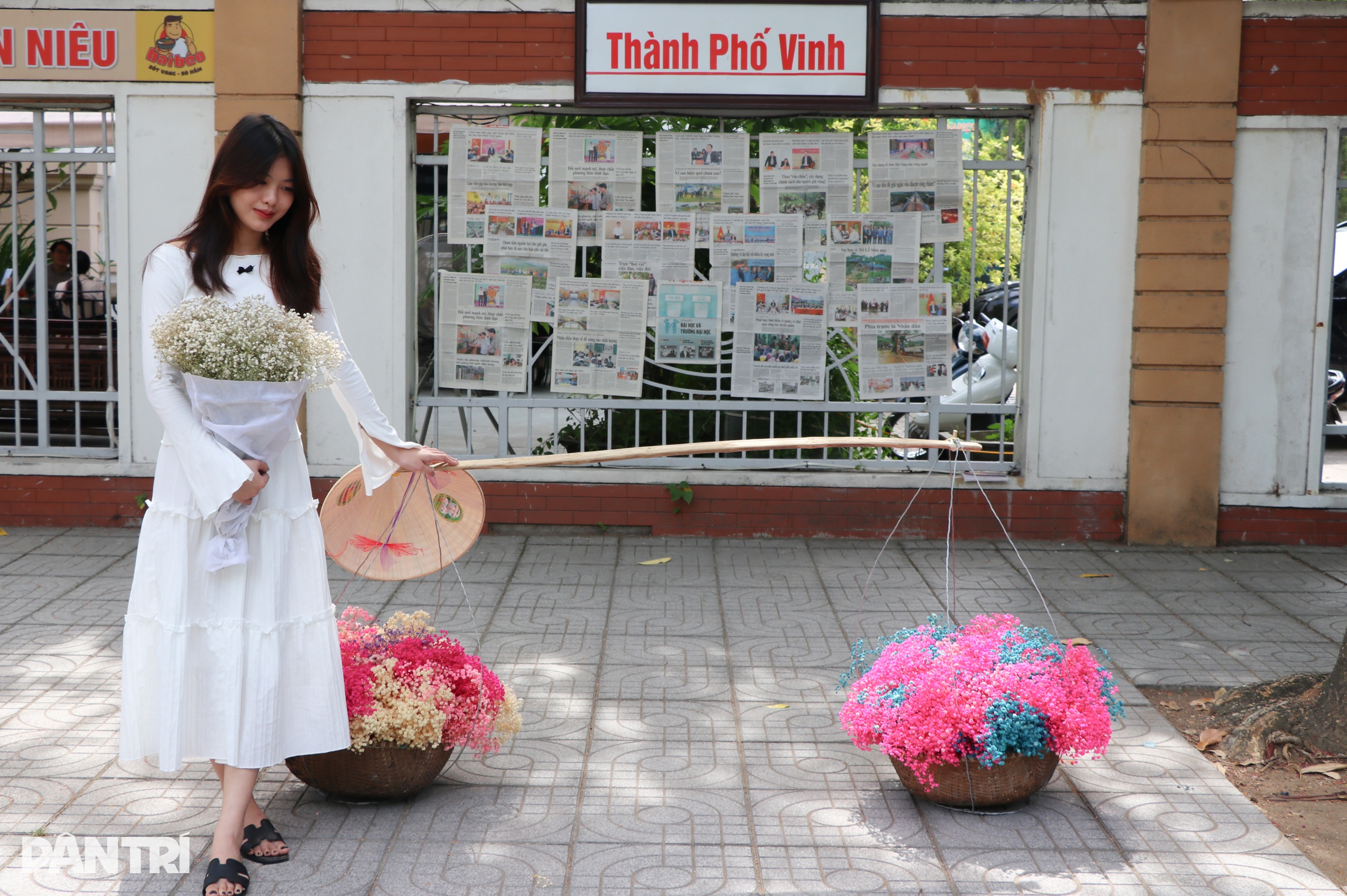 នារីទីក្រុង Vinh បង្អួតសម្រស់នារដូវស្លឹកឈើជ្រុះលើវិថីស្អាតបំផុតក្នុងទីក្រុង - ១១ Thiếu nữ thành Vinh khoe sắc trong nắng thu ở con đường đẹp nhất thành phố - 11