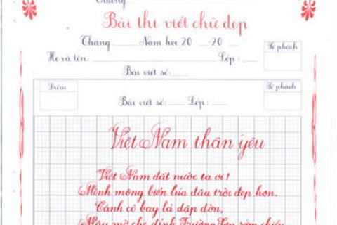 Thầy giáo viết chữ đẹp đến khó tin