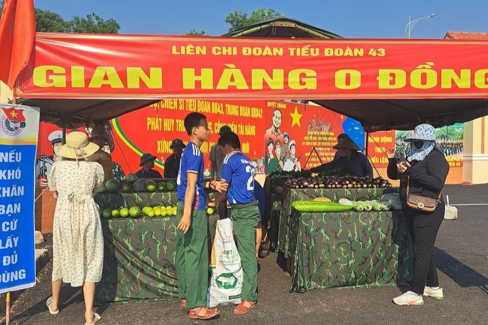 Bộ đội mang 1 tấn rau, củ tự trồng tặng người dân khó khăn - 1 Bộ đội mang 1 tấn rau, củ tự trồng tặng người dân khó khăn - 1