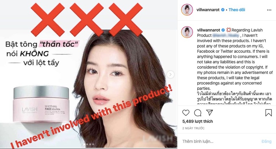 Hot mom Huyền Baby bị diễn viên Thái tố dùng chùa ảnh quảng cáo mỹ phẩm - 2 Hot mom Huyền Baby bị diễn viên Thái tố dùng chùa ảnh quảng cáo mỹ phẩm - 2