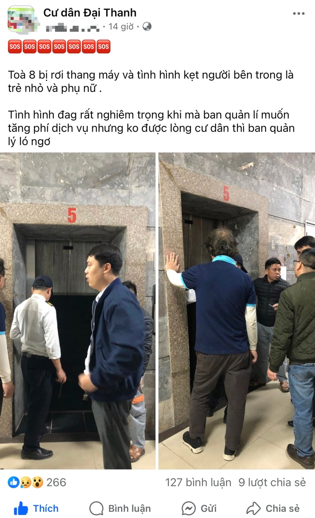 Hà Nội: Chính quyền lên tiếng vụ dân tố thang máy chung cư Đại Thanh rơi - 1 Hà Nội: Chính quyền lên tiếng vụ dân tố thang máy chung cư Đại Thanh rơi - 1