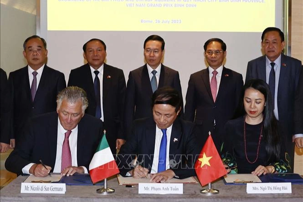 Chủ tịch nước chứng kiến lễ ký kết thỏa thuận tổ chức Grand Prix Bình Định 2024 - 1