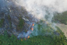 Cháy rừng trong vùng lõi di sản thế giới Tràng An