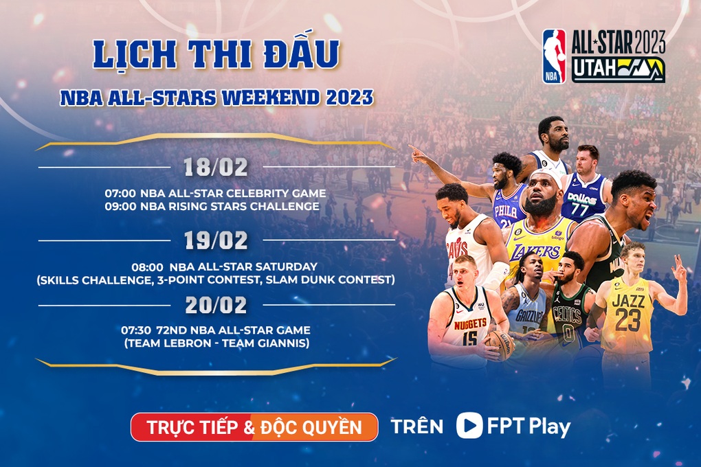 NBA All-Star 2023: Giải đấu bóng rổ được mong chờ trên FPT Play - 5 NBA All-Star 2023: Giải đấu bóng rổ được mong chờ trên FPT Play - 5