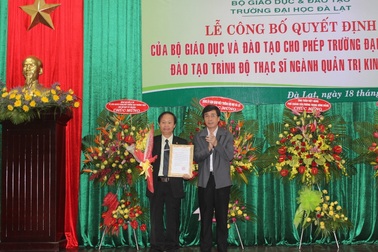 Trường ĐH Đà Lạt được đào tạo Thạc sỹ ngành Quản trị kinh doanh