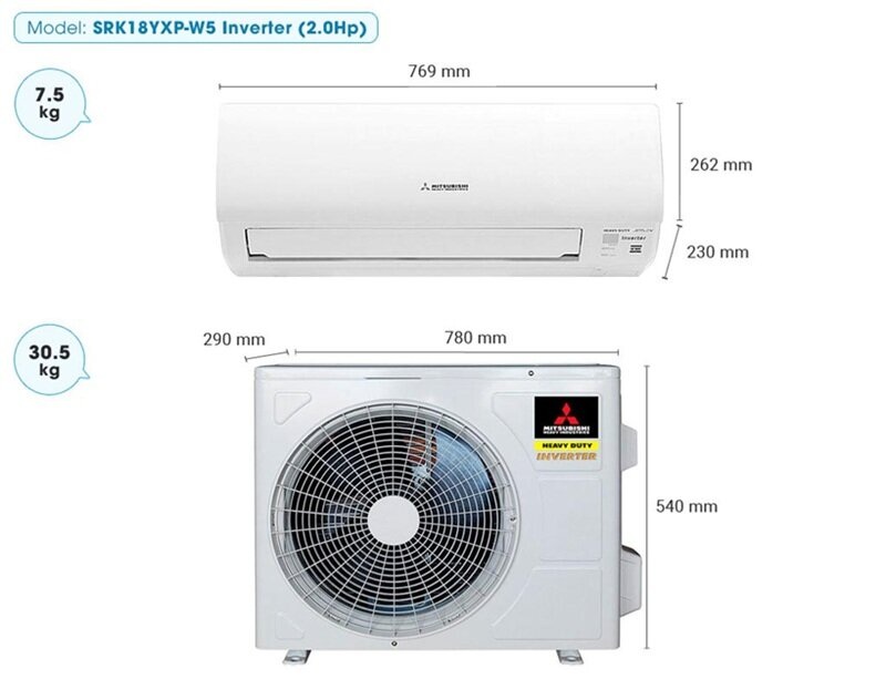 Điều hòa Mitsubishi SRK18YXP-W5 hút khách nhờ máy Nhật tiết kiệm điện, giá lại hợp lý!