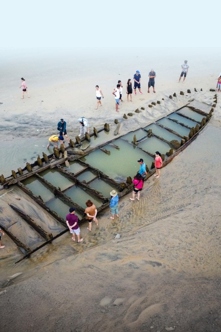 Bí ẩn con tàu cổ bất ngờ xuất hiện trở lại trên biển Hội An dần được hé lộ