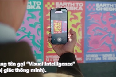 Minh họa cách sử dụng của tính năng "Visual Intelligence" trên iPhone 16