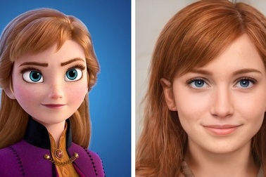 Họa sĩ dùng trí tuệ nhân tạo để biến nhân vật hoạt hình thành "người thật"