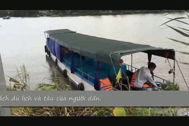 Tàu du lịch va chạm với vỏ lãi, 6 người thoát chết