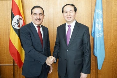 Bộ trưởng Trần Đại Quang hội kiến với Quyền Chủ tịch Đại hội đồng Liên hợp quốc