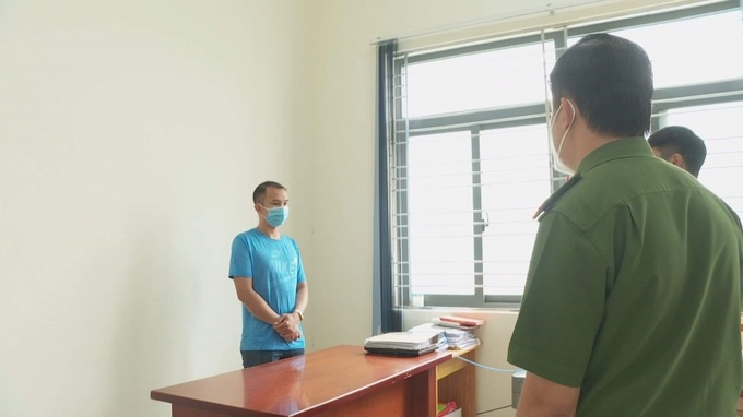 Nguyễn Thanh Hải tại cơ quan công an
