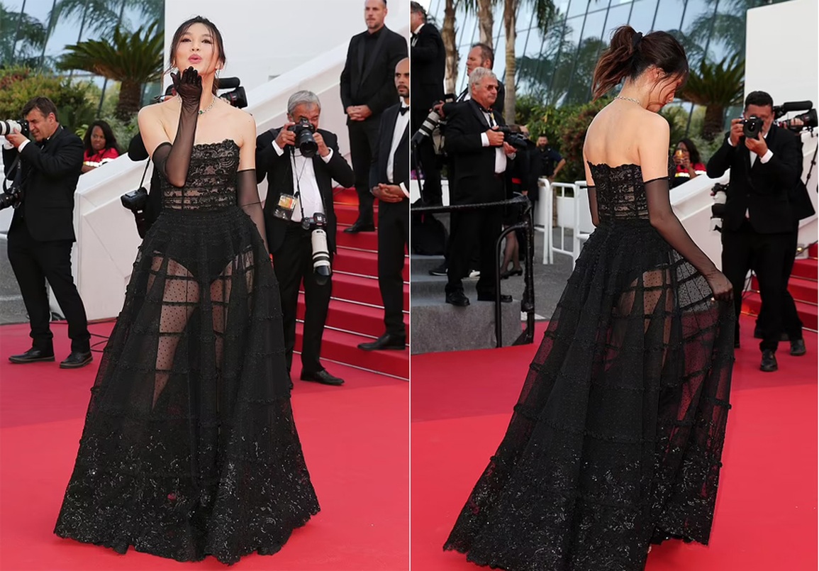 Mỹ nhân phim Con nhà siêu giàu Châu Á diện váy xuyên thấu tại Cannes - 1 Mỹ nhân phim Con nhà siêu giàu Châu Á diện váy xuyên thấu tại Cannes - 1