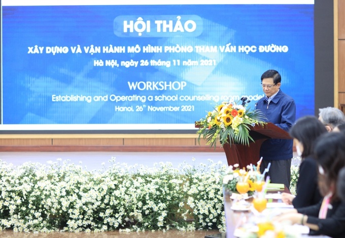 Ông Phạm Xuân Tiến, Phó Giám đốc Sở GD&ĐT Hà Nội cho biết 100% trường học đều thành lập các phòng tham vấn học đường.