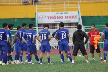 U22 Việt Nam gom gần đủ quân trong buổi tập đầu tiên