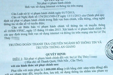 Chê Chủ tịch tỉnh bị phạt 5 triệu đồng: Phạt thế không có gì sai (!?)
