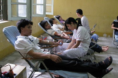 Ngày hội hiến máu của sinh viên các trường nghề