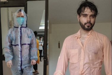 Bức ảnh bác sĩ Ấn Độ quần áo ướt đầm đìa gây "bão" mạng