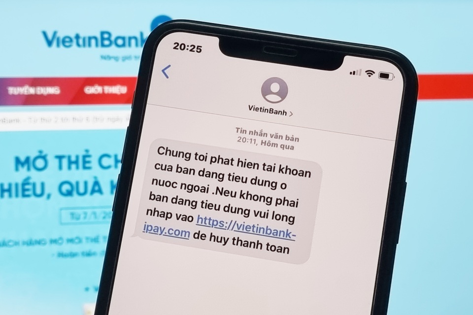 Tôi nhận tin nhắn lừa đảo từ VietinBanh - 1 Tôi nhận tin nhắn lừa đảo từ VietinBanh - 1