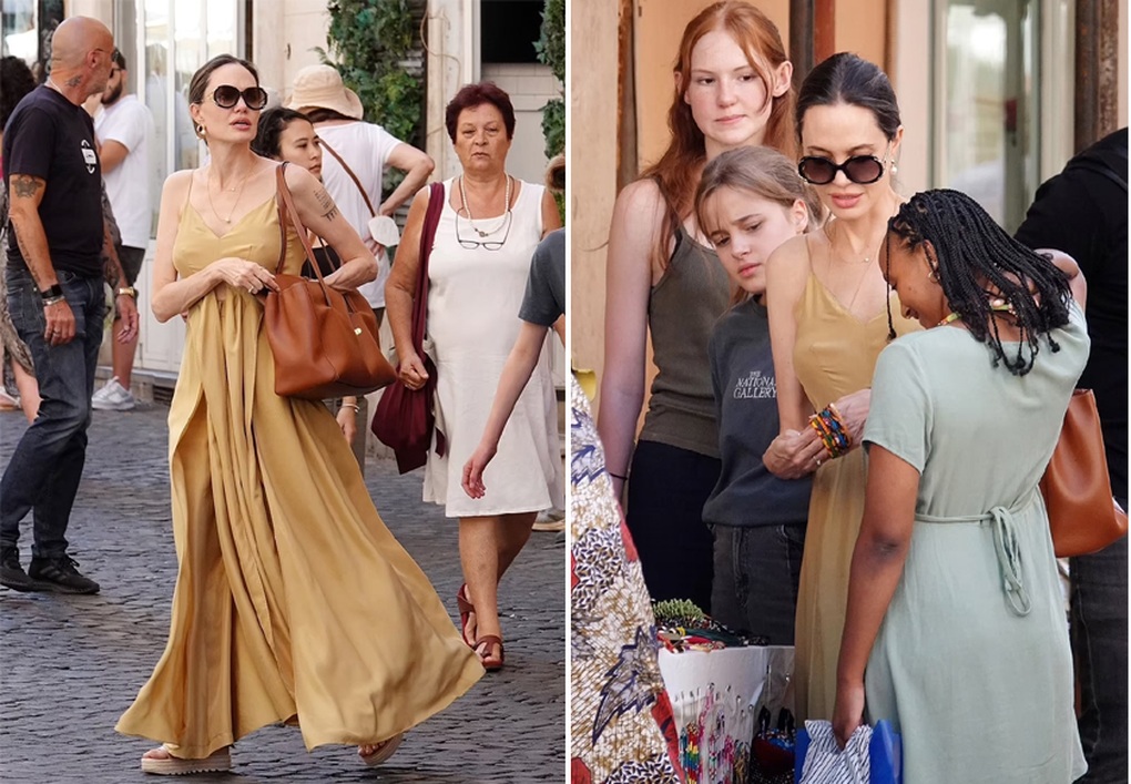 Angelina Jolie is beautiful and stands out on the street - 2