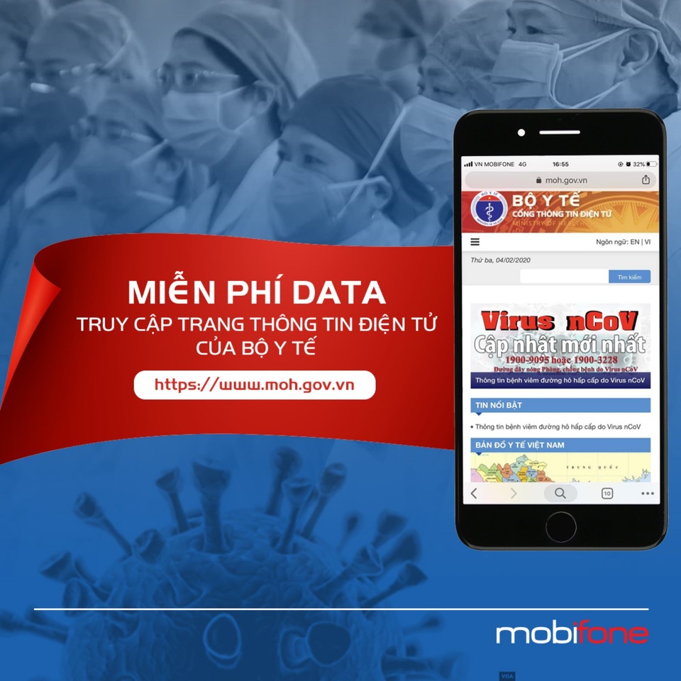 Nhà mạng miễn cước data truy cập thông tin về virus corona - 1 Nhà mạng miễn cước data truy cập thông tin về virus corona - 1