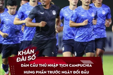 Dàn cầu thủ nhập tịch Campuchia hưng phấn trước ngày đối đầu tuyển Việt Nam
